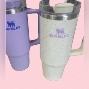 Stanley Lavender and Cream Speckled Tumblers